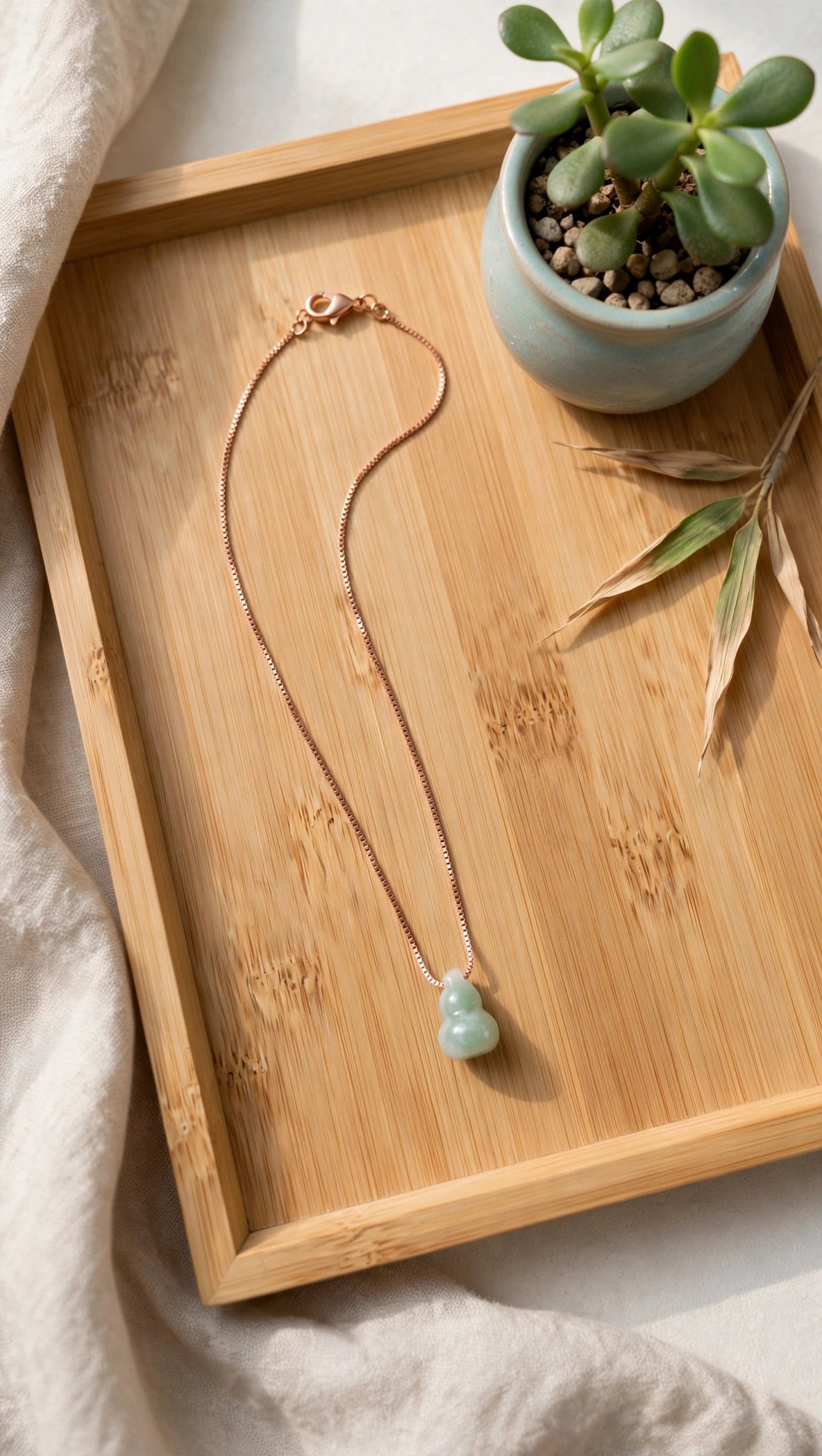 Hulu Burmese Jadeite Pendant Necklace
