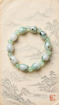 Burmese Jadeite Barrel & Bead Bracelet