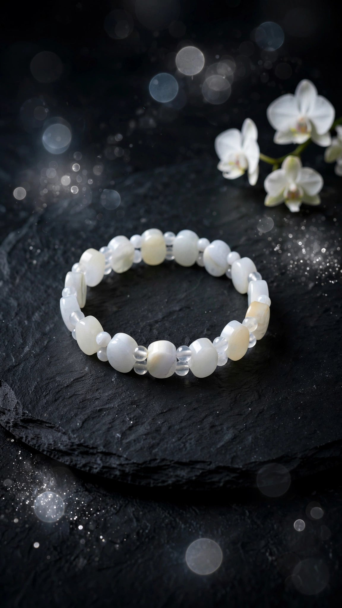 Gentle Waves: Natural Blue Lace Agate Oval Soft Bangle