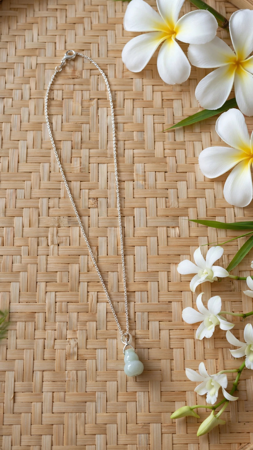 Auspicious Blessing: Natural Burmese Jadeite Hulu Pendant Necklace