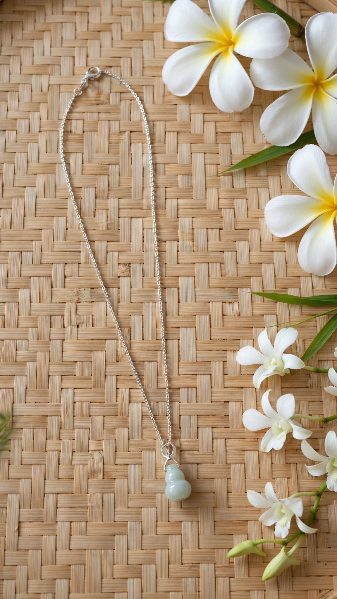 Auspicious Blessing: Natural Burmese Jadeite Hulu Pendant Necklace