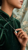 Auspicious Blessing: Natural Burmese Jadeite Hulu Pendant Necklace