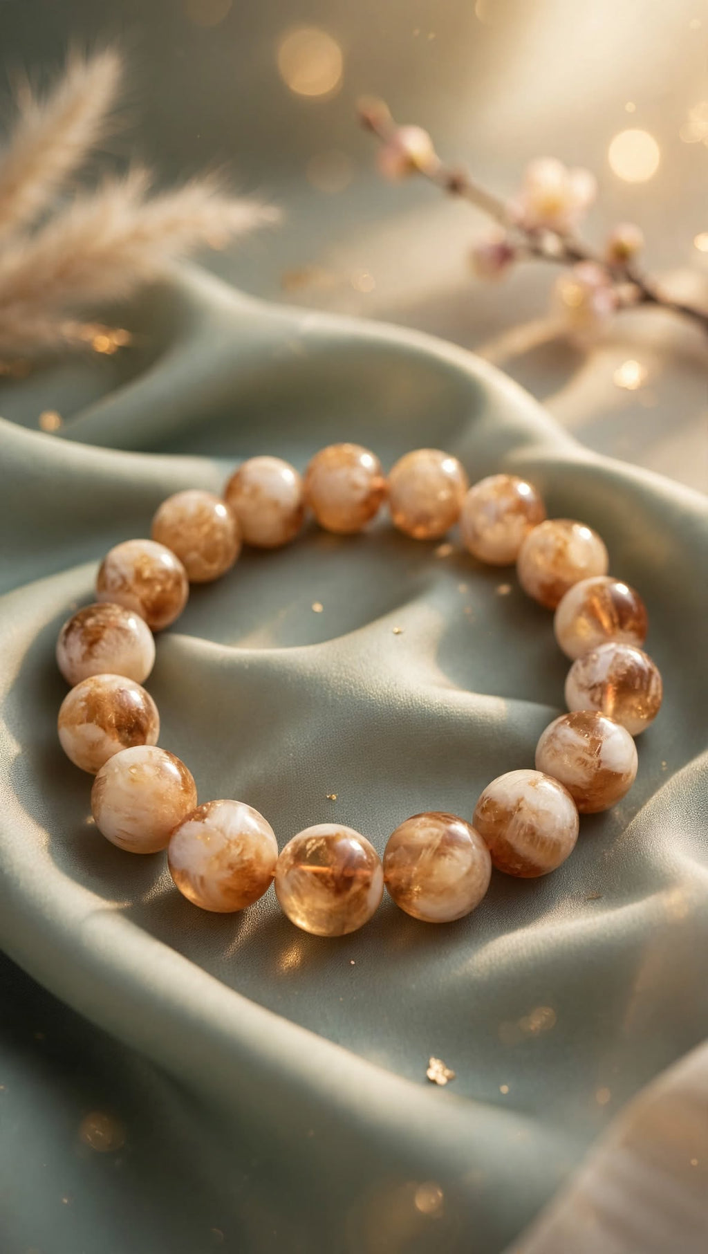 Natural Citrine Beaded Bracelet