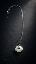 As You Wish: Natural Burmese Jadeite "Ruyi" Silver-Plated Necklace