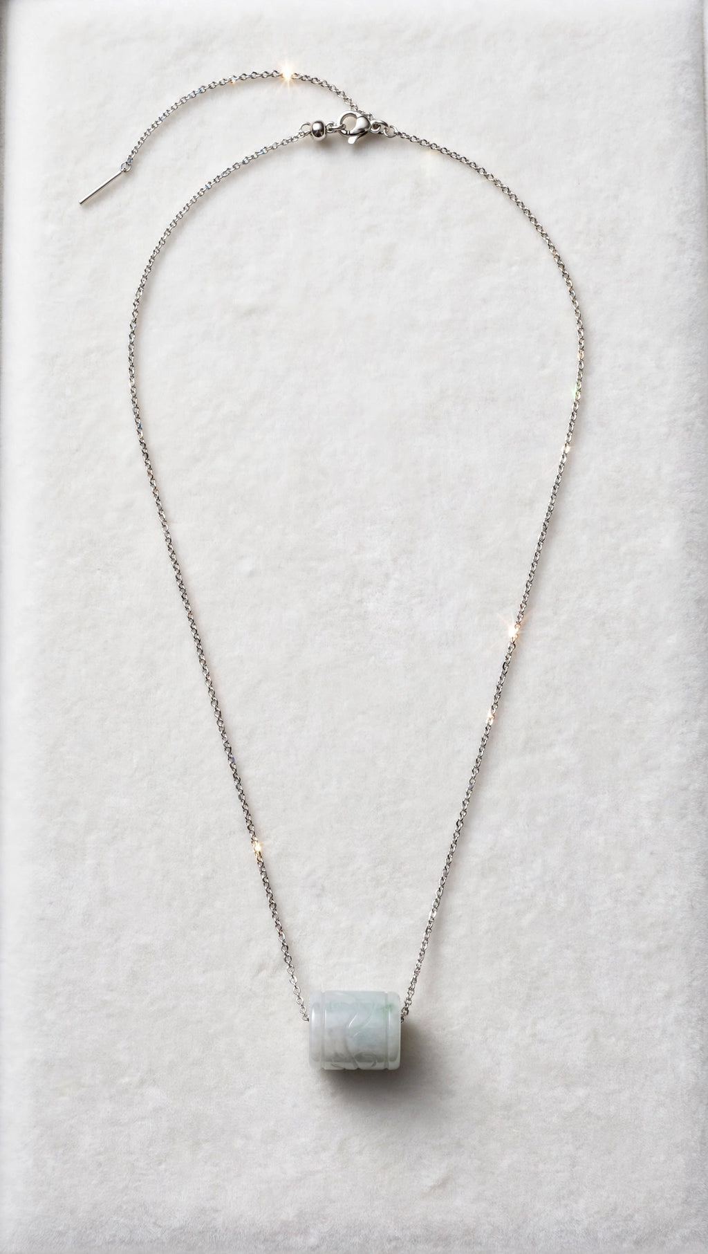 Seamless Prosperity: Natural Burmese Jadeite "Lu Lu Tong" Pendant Necklace