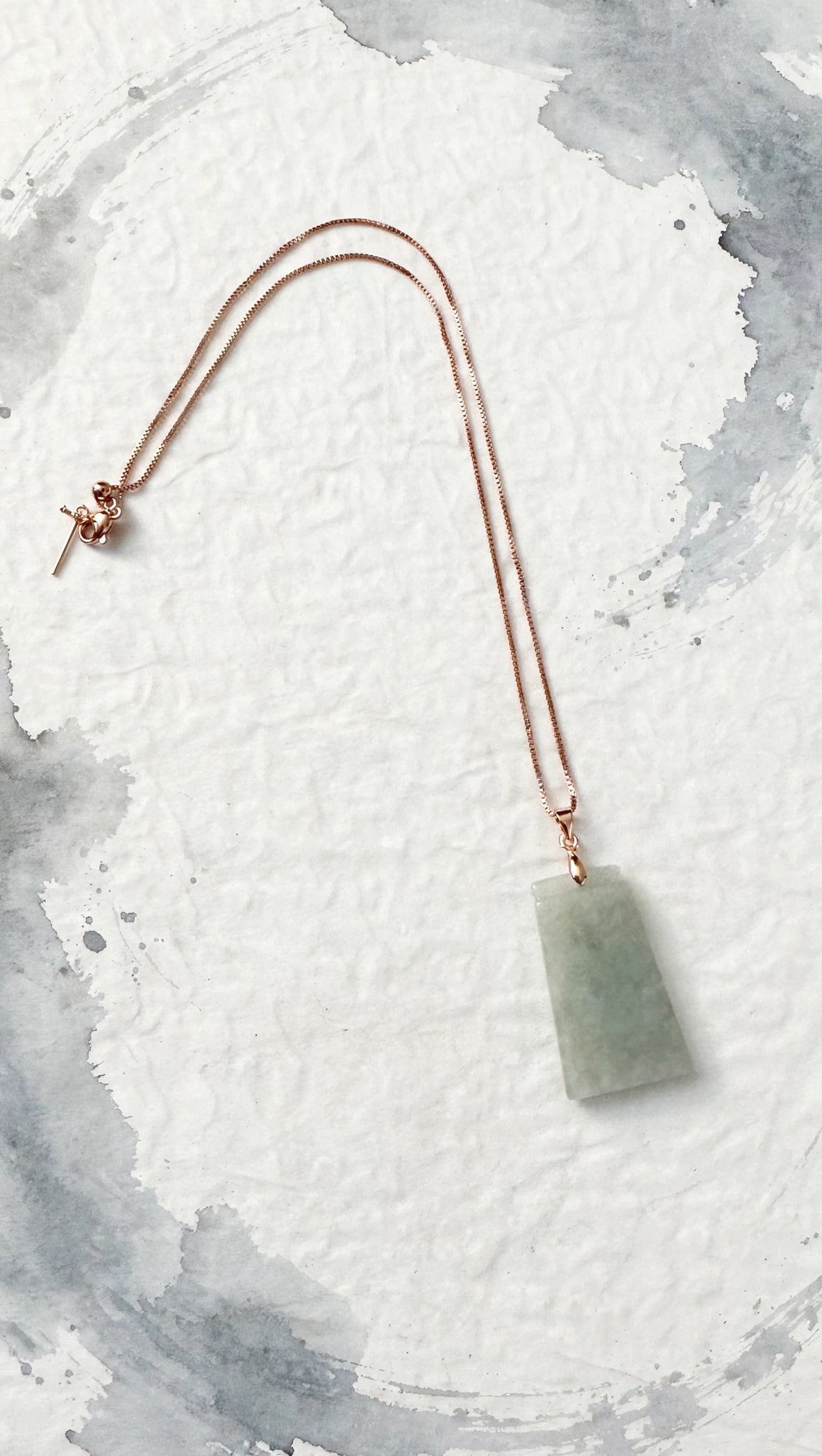 Pure Serenity: Natural Burmese Jadeite "Wu Shi Pai" Necklace
