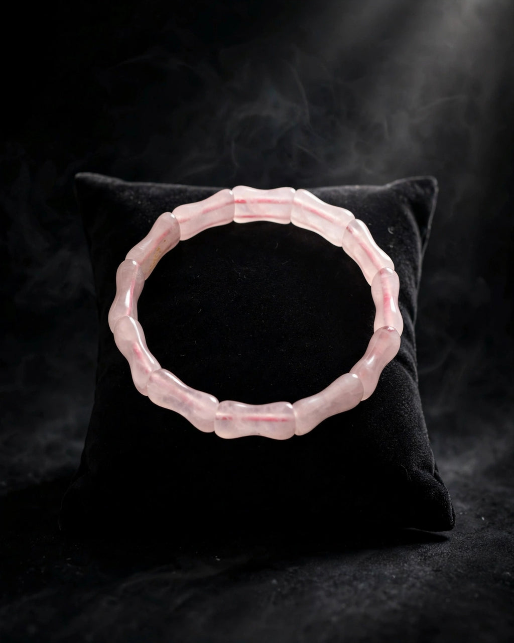Rose Quartz Bamboo Soft Bangle