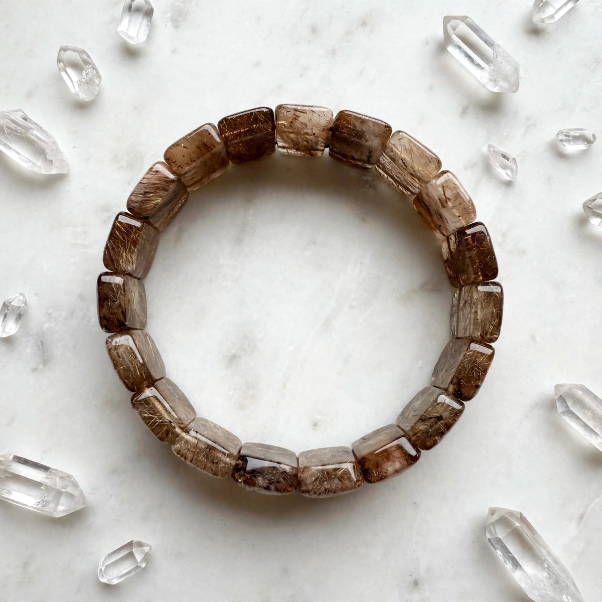 Black Gold Super 7 Rectangular Soft Bangle