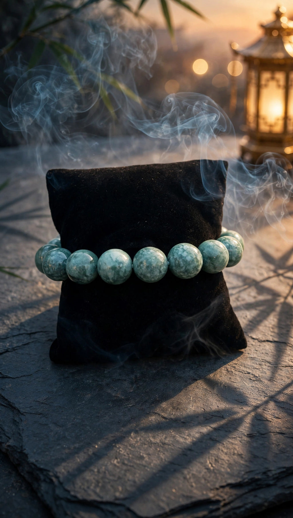 Blue Water Jade Statement Bead Bracelet (Limited Edition)
