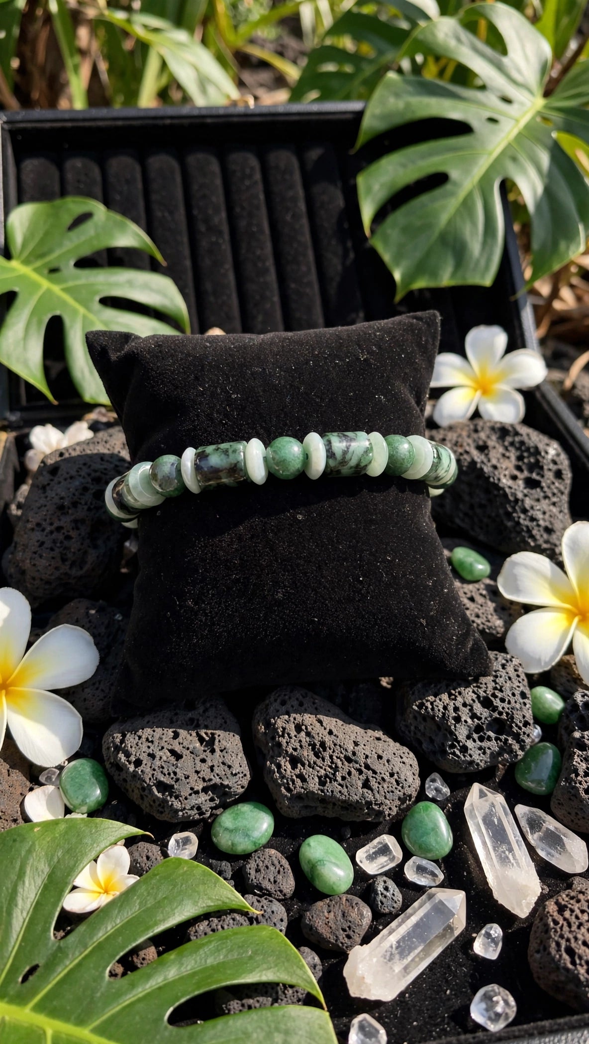 Blue Water Jade Mixed Shape Bracelet
