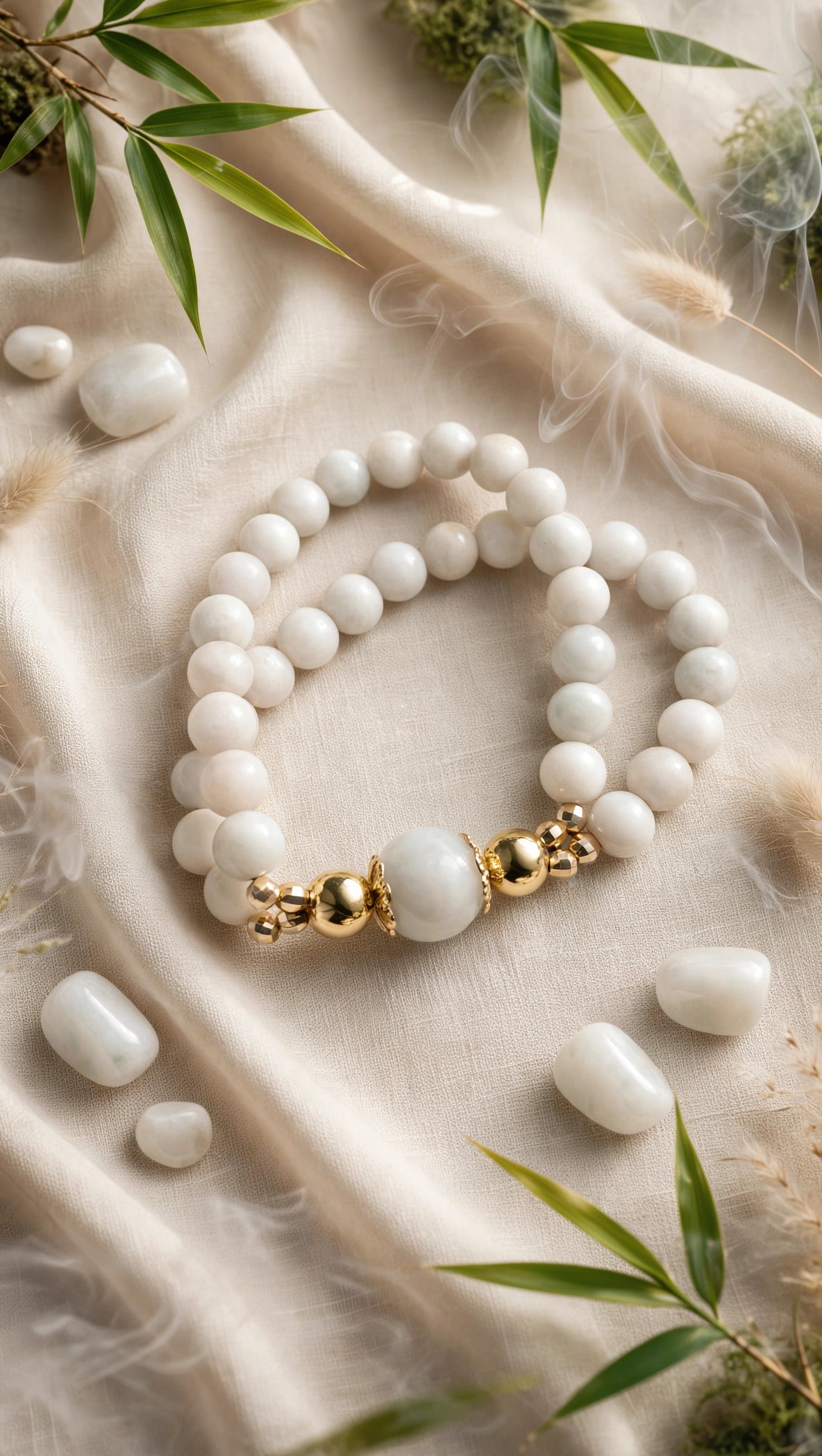 Harmonious Double Layer: Natural Burmese Jadeite Dual-Strand Accent Bracelet