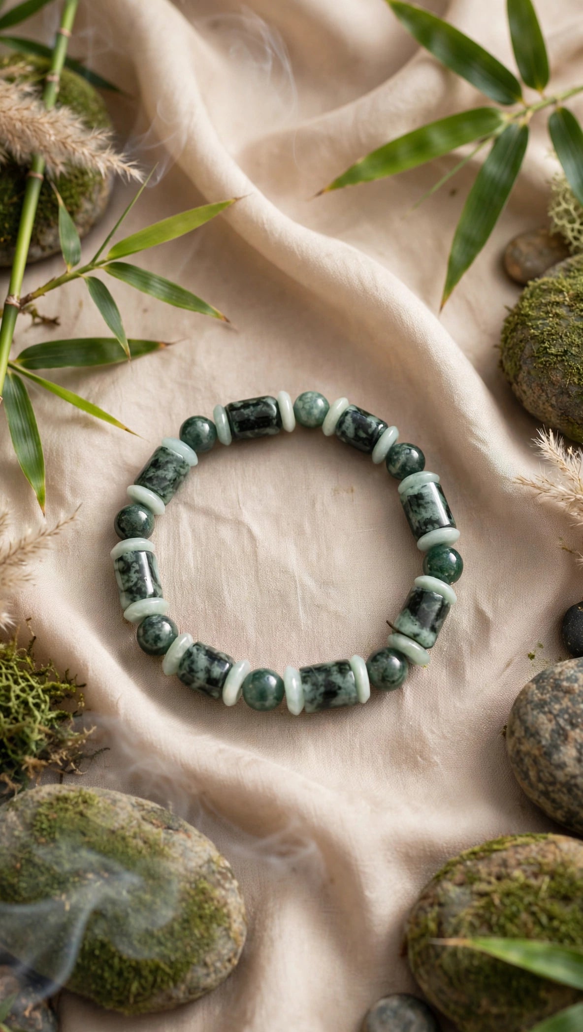 Blue Water Jade Mixed Shape Bracelet