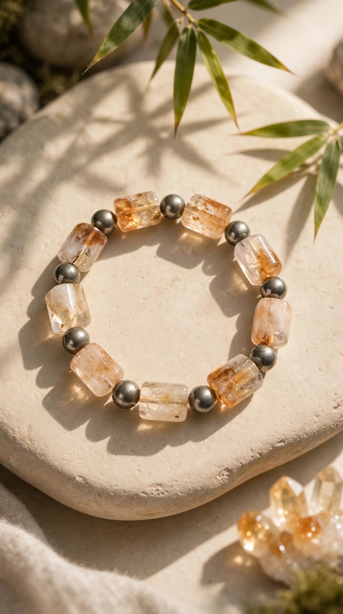 Natural Citrine & Pyrite Wealth Bracelet