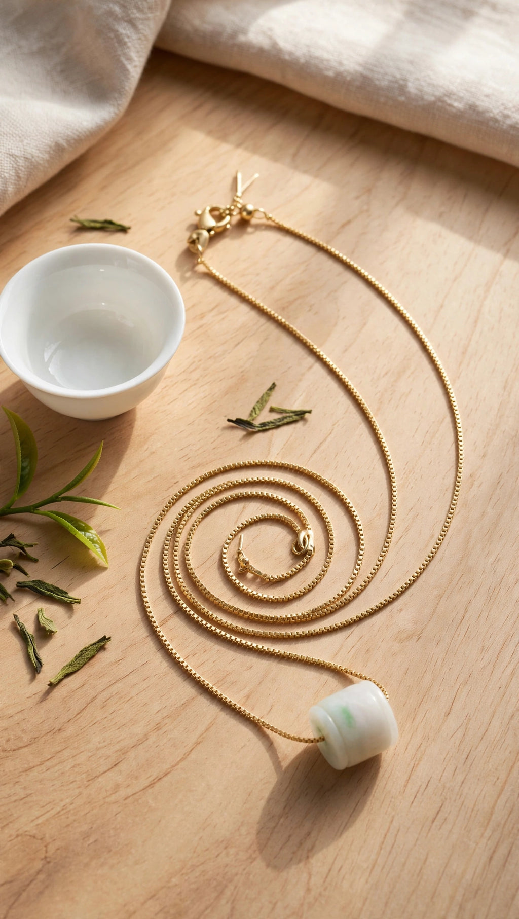 Seamless Prosperity: Natural Burmese Jadeite "Lu Lu Tong" Pendant Necklace