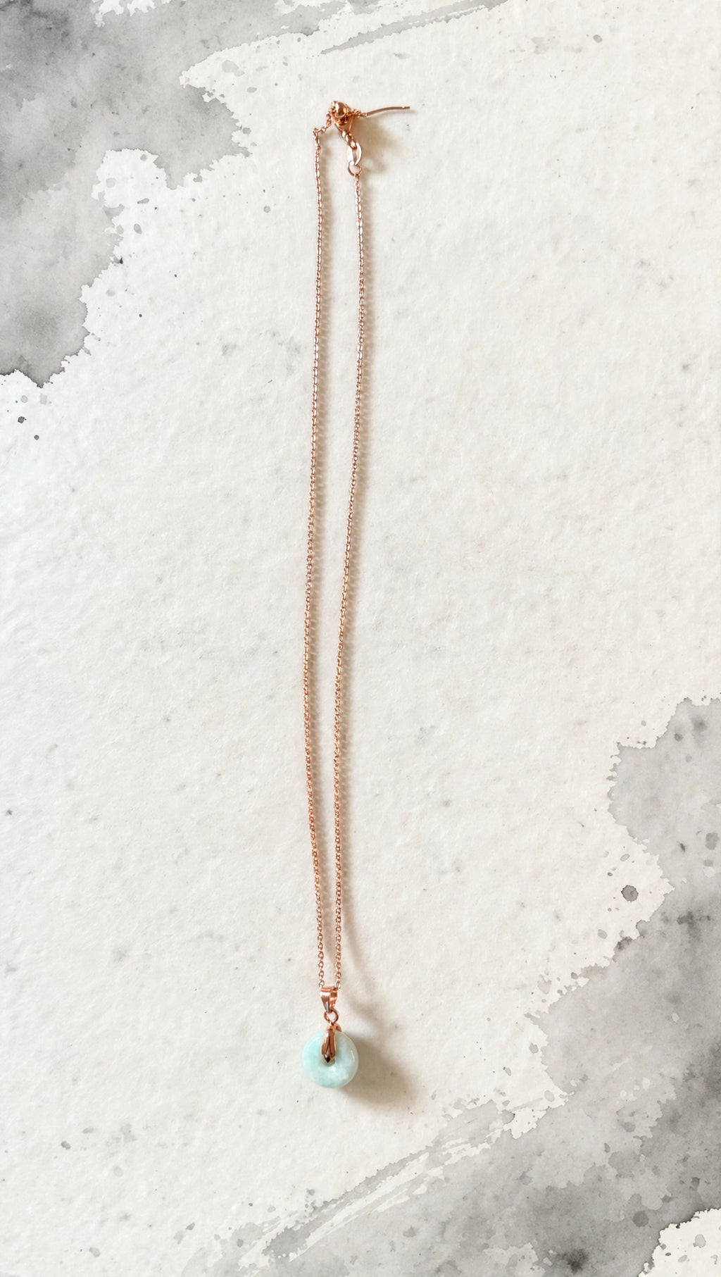 Dainty Harmony: Natural Type A Burmese Jadeite Mini Donut Necklace