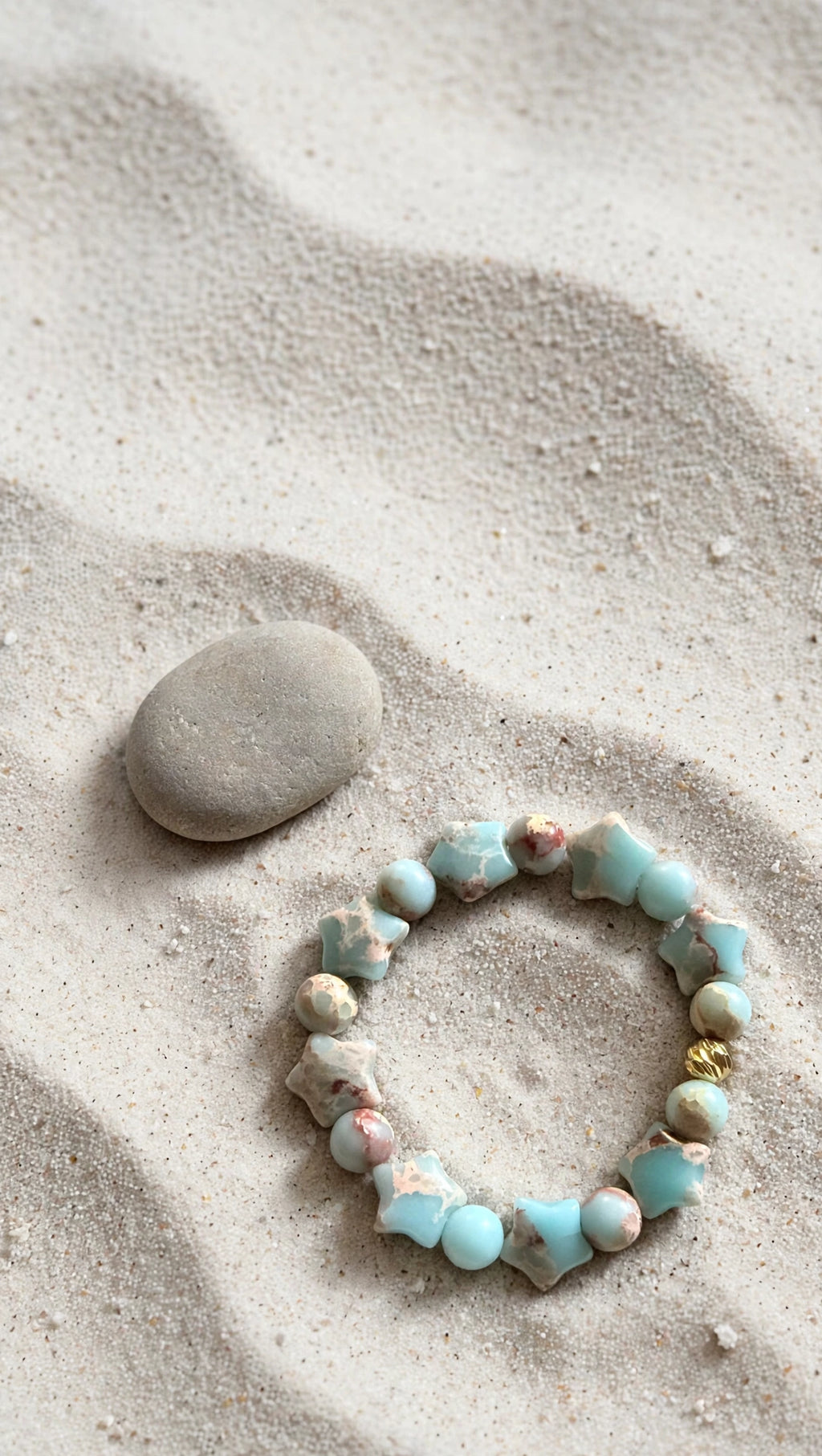 Aqua Terra Jasper & Star Bracelet with 18K Gold Accent